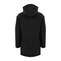 Herren Polar Parka mit hohem Kragen Schwarz