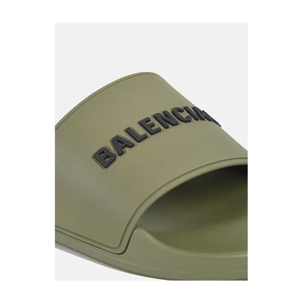 Herren Sandalen in Khaki mit 3D-Logo