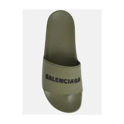 Herren Sandalen in Khaki mit 3D-Logo