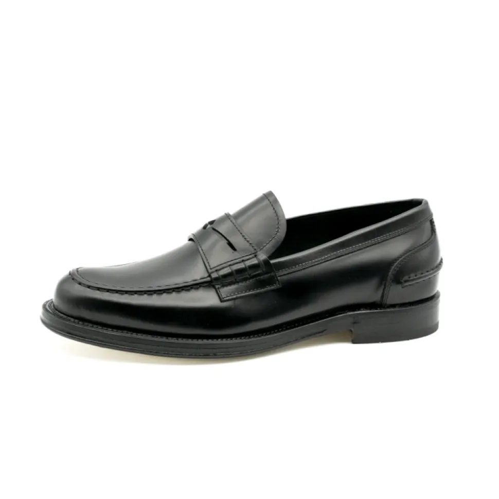 Herren Schwarze Leder Loafer