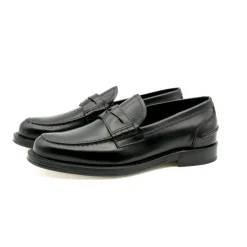 Herren Schwarze Leder Loafer