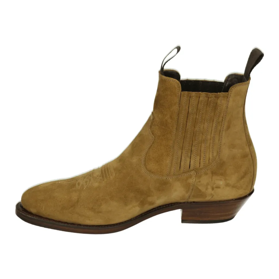 Herrenstiefel aus cognacfarbenem Leder