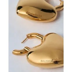 Herz Design Goldfarbene Ohrringe Set