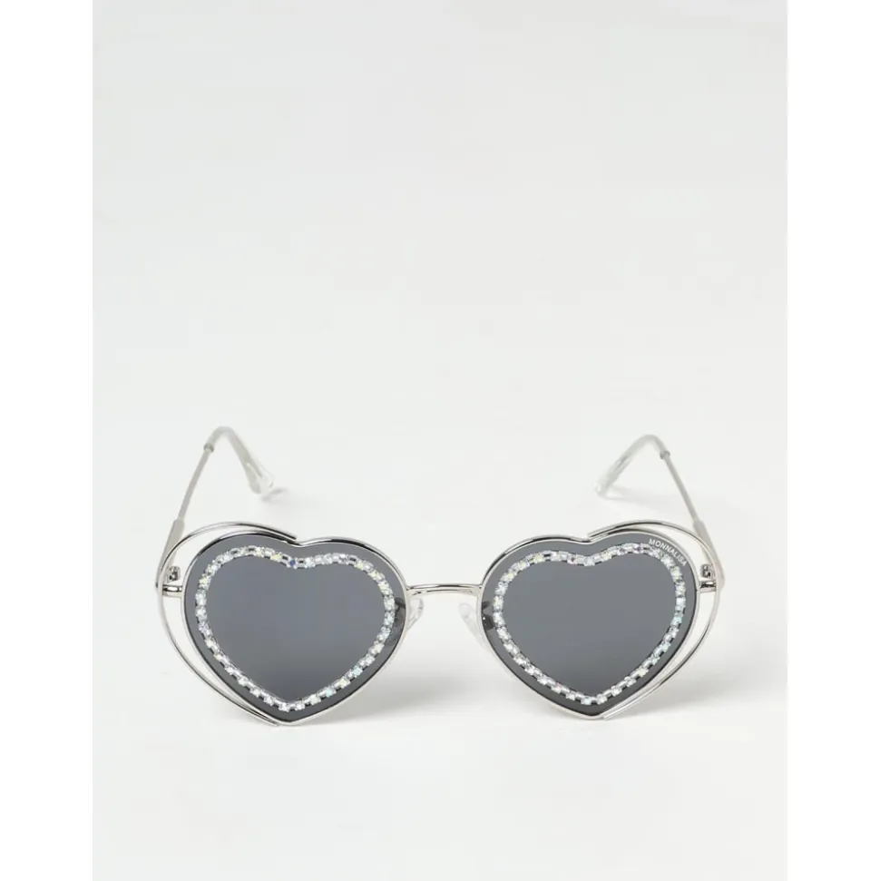 Herzförmige Sonnenbrille mit Strass Kinder