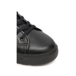 High-Top Stiefel aus genarbtem Leder