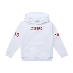 Hoodie mit rotem Firmenlogo
