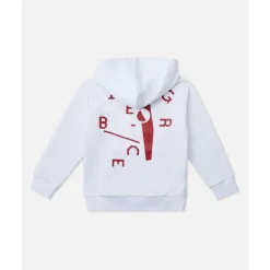 Hoodie mit rotem Firmenlogo