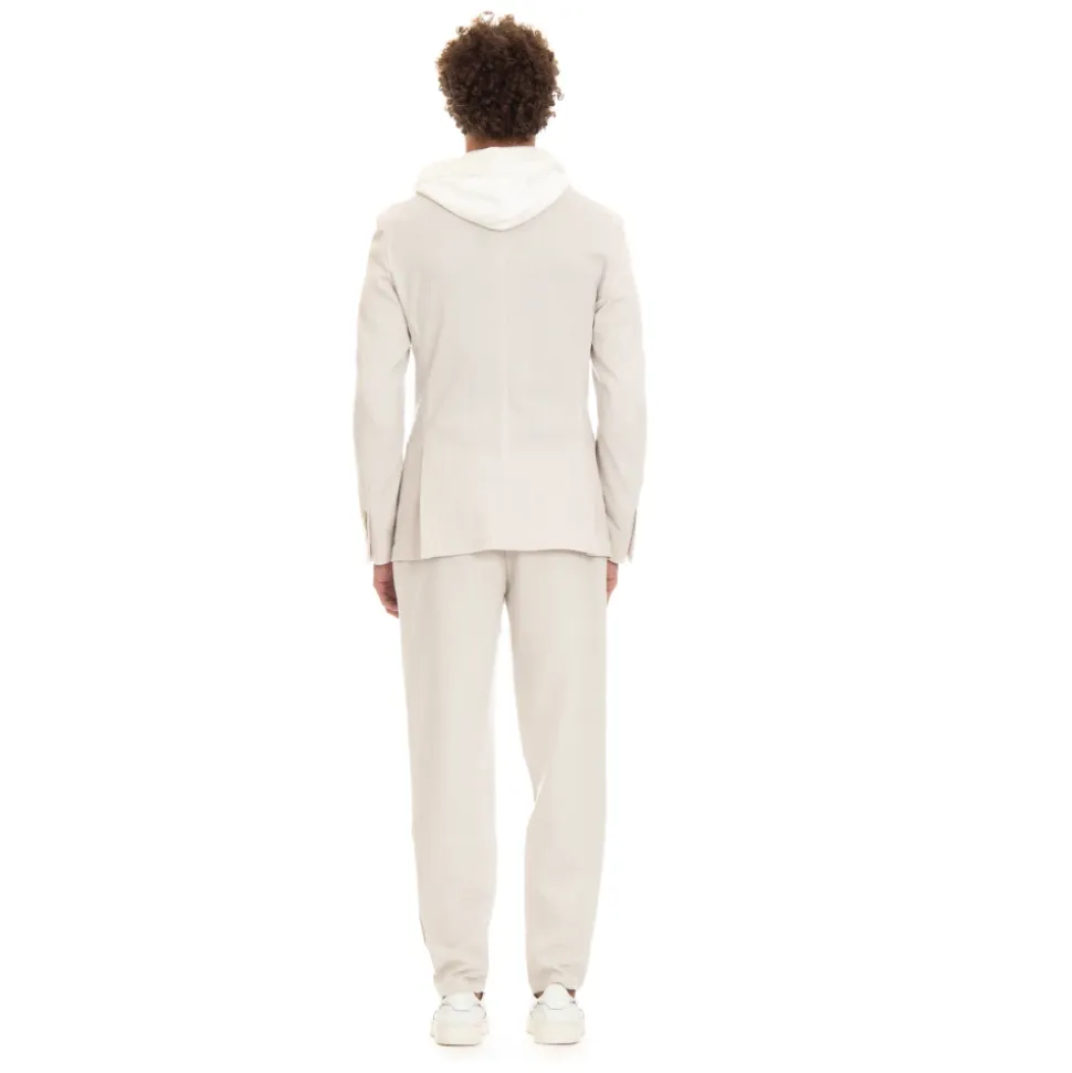 Horn Button Jacke mit abnehmbarem Davantino