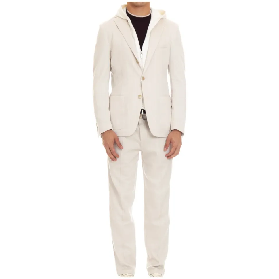 Horn Button Jacke mit abnehmbarem Davantino