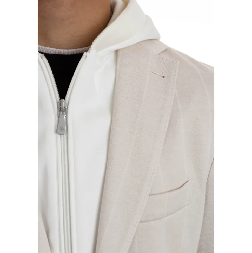 Horn Button Jacke mit abnehmbarem Davantino