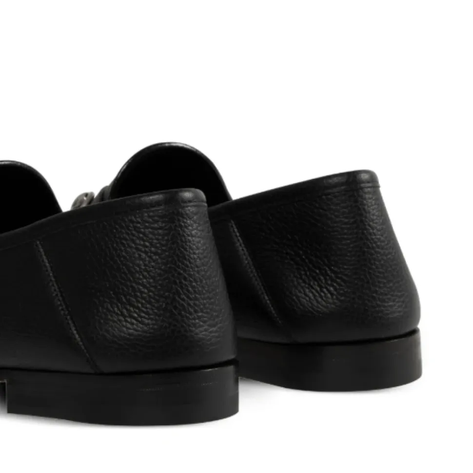 Horsebit Loafer mit niedrigem Absatz