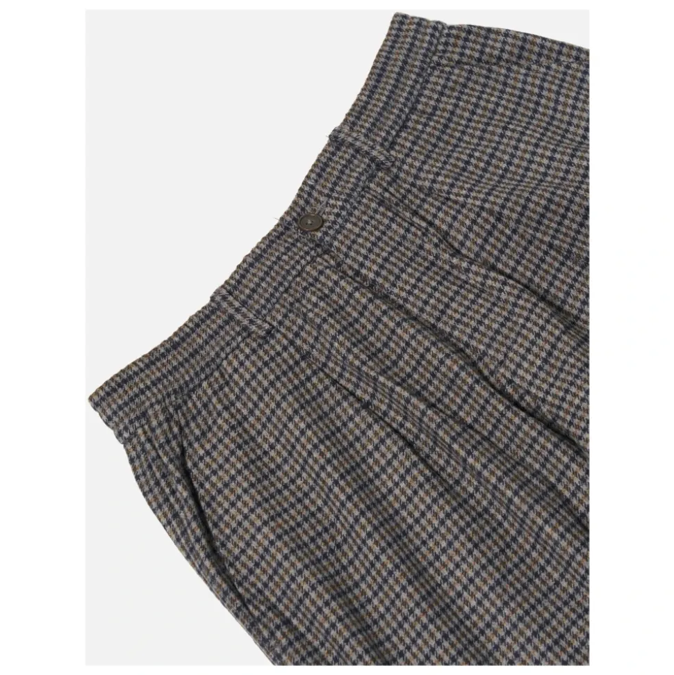 Houndstooth Wool Oxford Pant