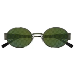 Innovative ovale Sonnenbrille mit GG-Motiv
