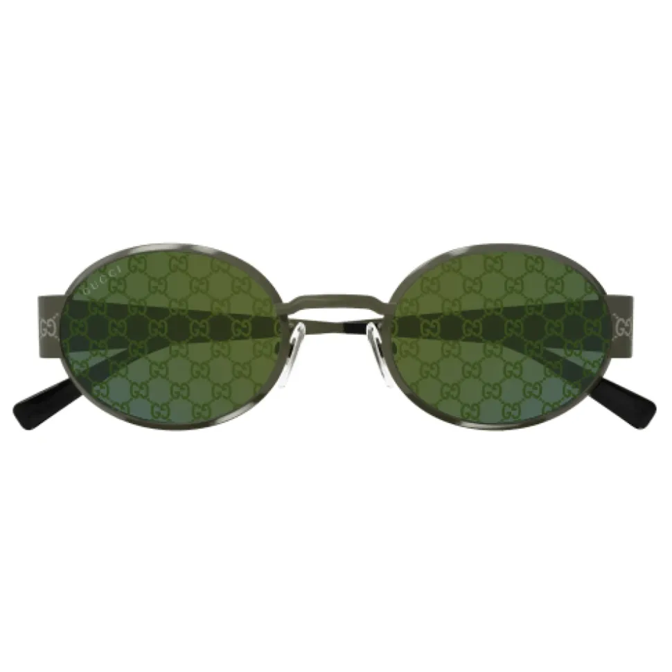 Innovative ovale Sonnenbrille mit GG-Motiv