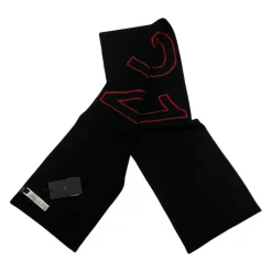 Intarsien-Strickschal mit Logo