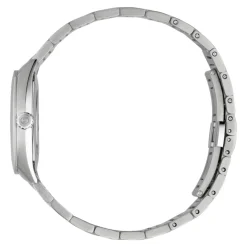 Interlocking 29mm Edelstahlgehäuse, rosa Zifferblatt mit 8 Diamanten, kleine Sekundenanzeige, Edelstahlarmband