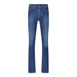Italienische Handwerkskunst Slim-Fit Denim Jeans