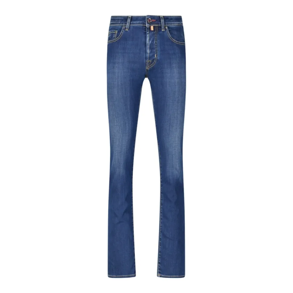 Italienische Handwerkskunst Slim-Fit Denim Jeans