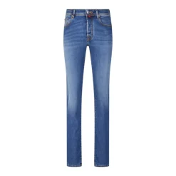 Italienische Handwerkskunst Slim-Fit Jeans mit Einzigartigen Design-Details