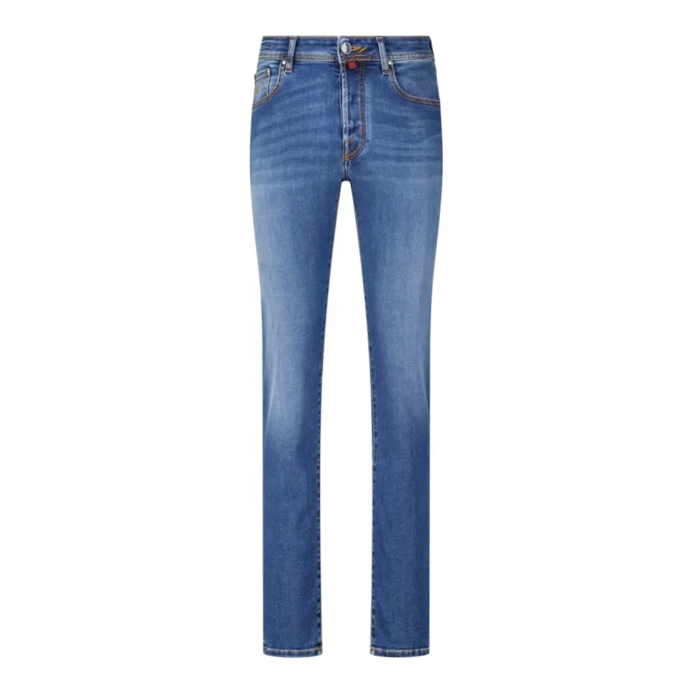 Italienische Handwerkskunst Slim-Fit Jeans mit Einzigartigen Design-Details