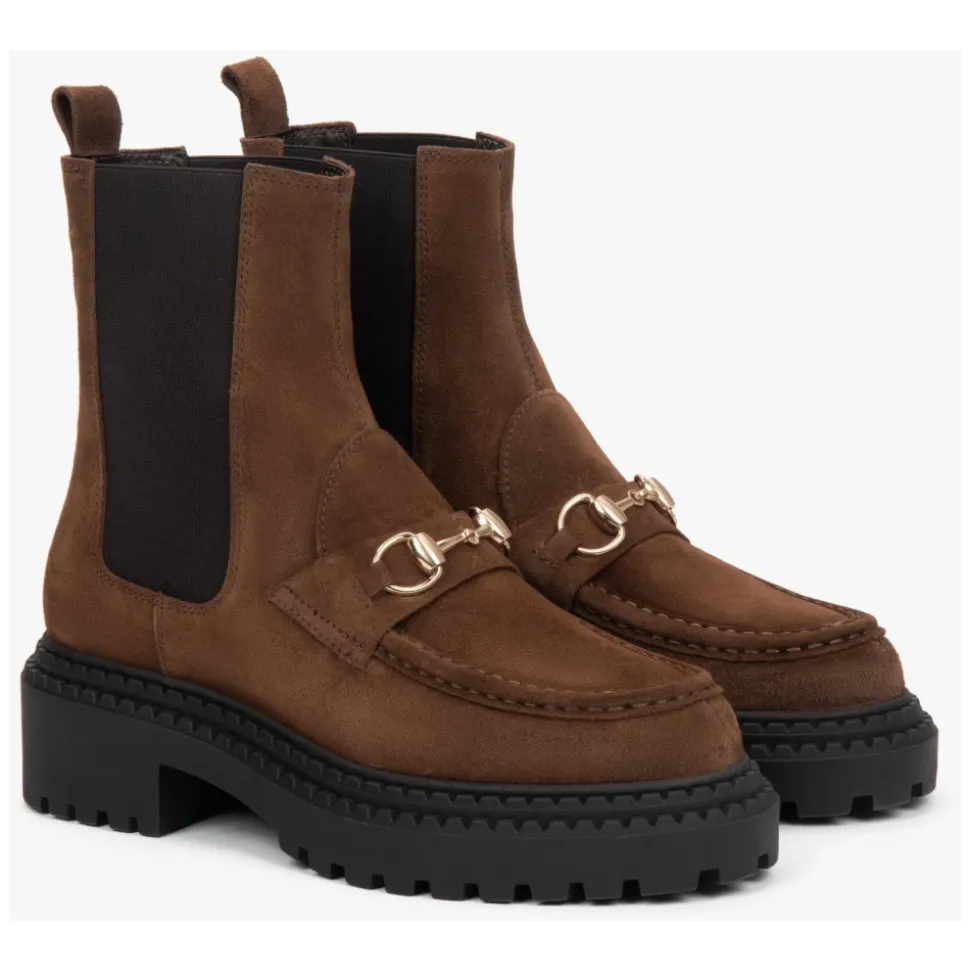 Italienische Velours Chelsea Boots