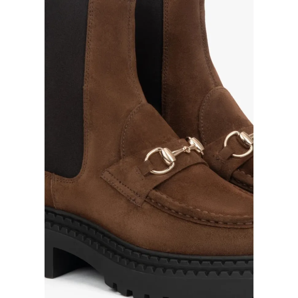 Italienische Velours Chelsea Boots