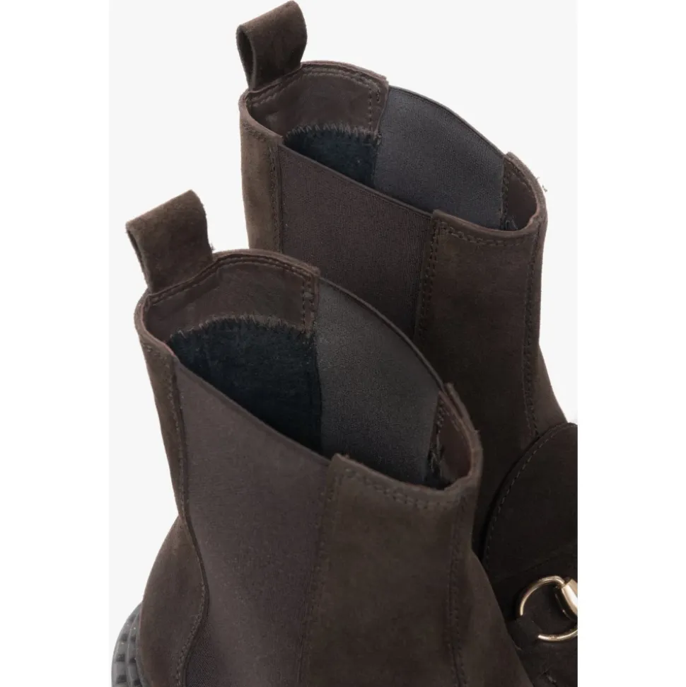 Italienische Velours Chelsea Boots