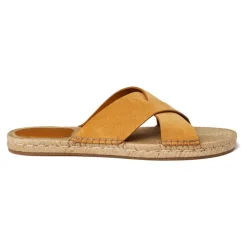 Italienische Wildledersandalen mit Gummisohle