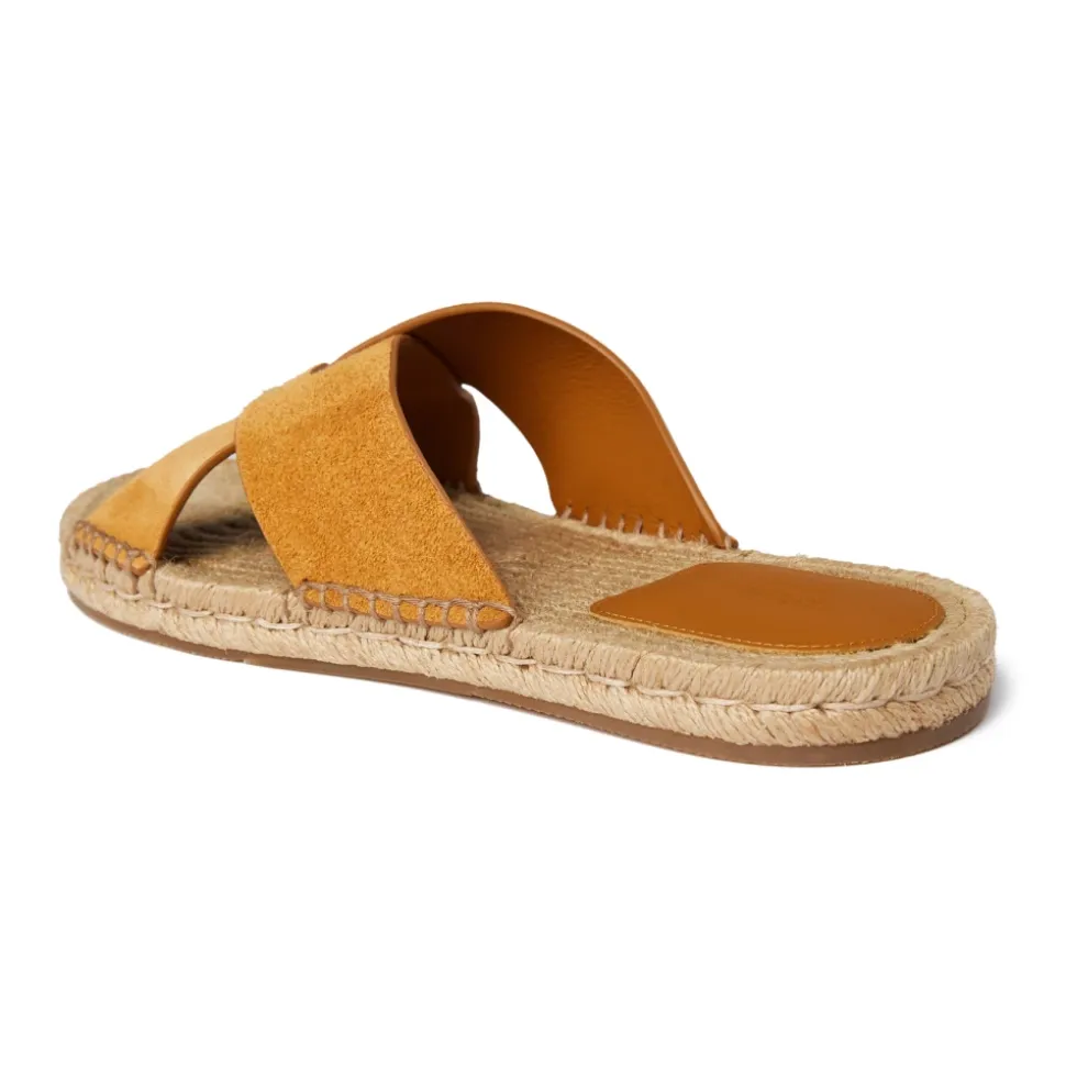 Italienische Wildledersandalen mit Gummisohle