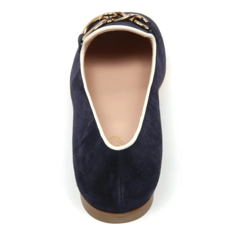 Ivory Ballerina Schuhe mit Ketten-Detail