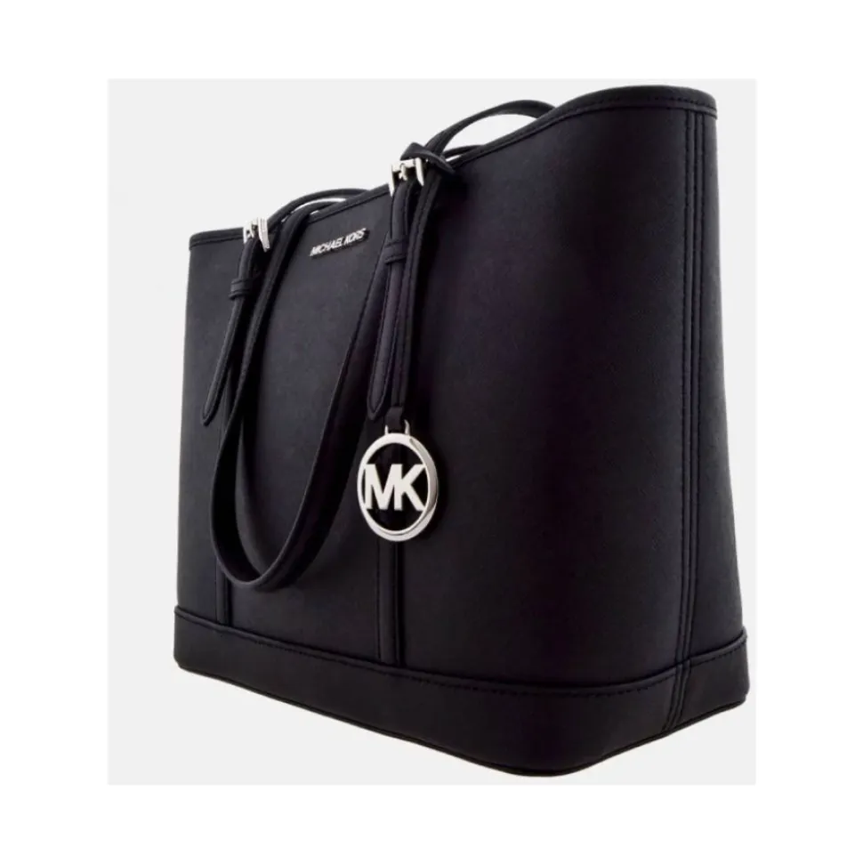 Jet Set Travel Kleine Henkeltasche aus Saffianoleder mit Reißverschluss oben
