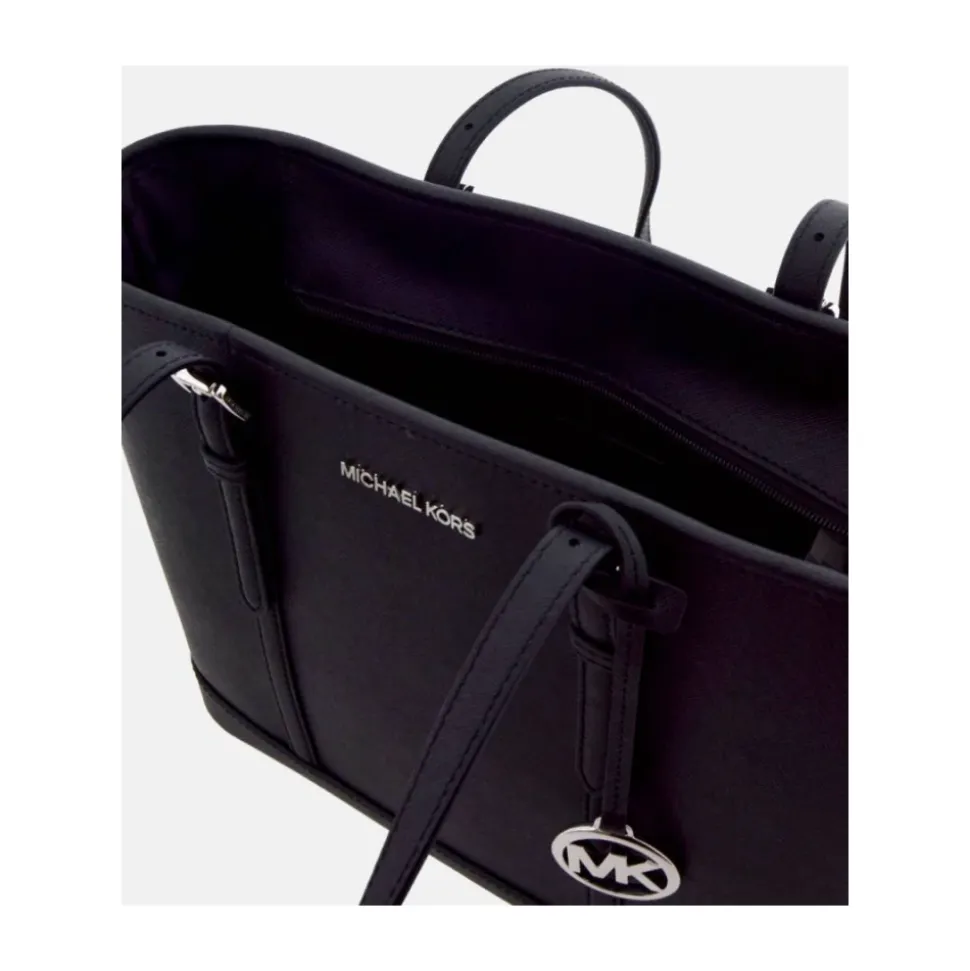 Jet Set Travel Kleine Henkeltasche aus Saffianoleder mit Reißverschluss oben