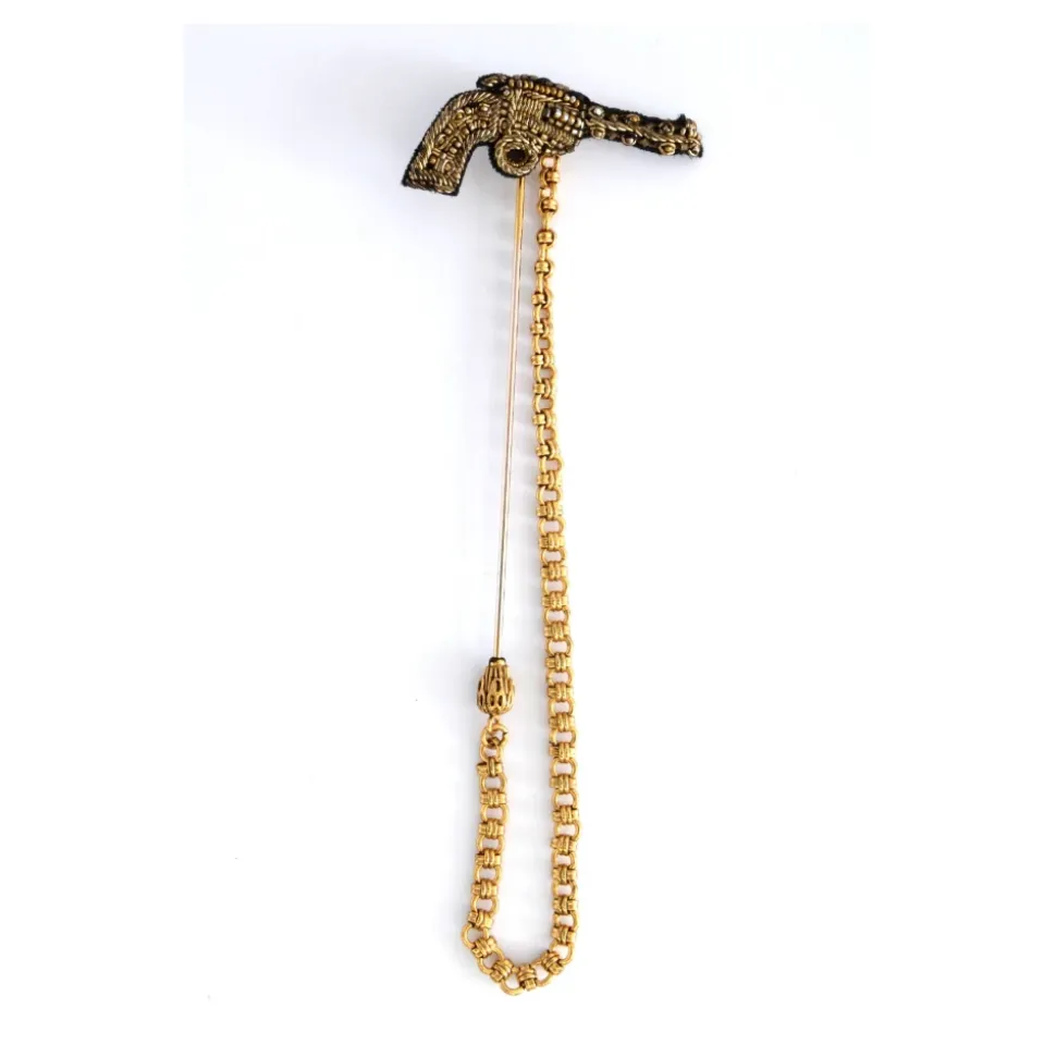 Jewel Gun Brooch