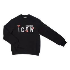 Jugendlicher Rundhalsausschnitt Pullover mit Pixelherzen