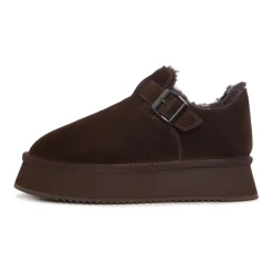 Kakao Schnalle Shearling Loafer - Braun