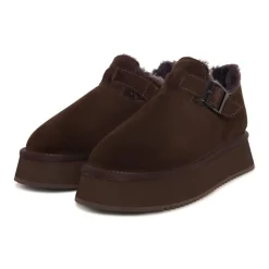 Kakao Schnalle Shearling Loafer - Braun
