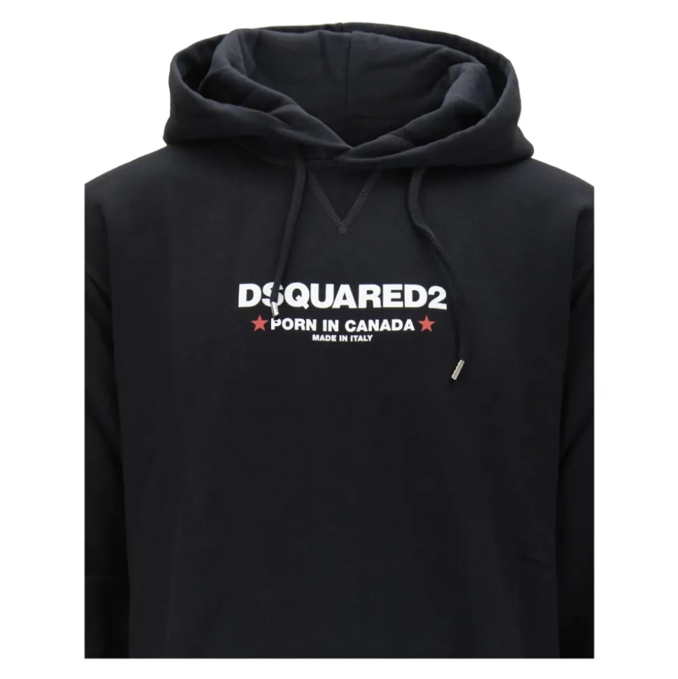 Kapuzenpullover mit Kontrastdruck