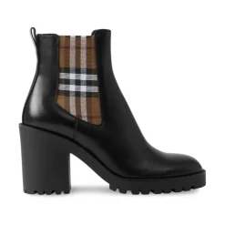 Karierte Panel Stiefeletten