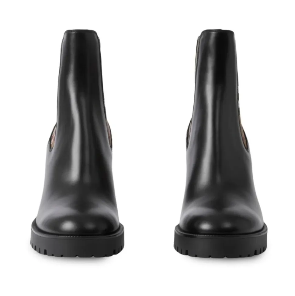 Karierte Panel Stiefeletten