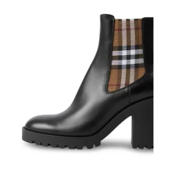Karierte Panel Stiefeletten