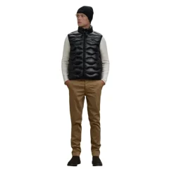Karierte wasserabweisende Jacke Schwarz