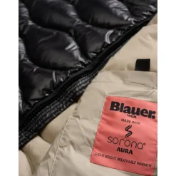 Karierte wasserabweisende Jacke Schwarz
