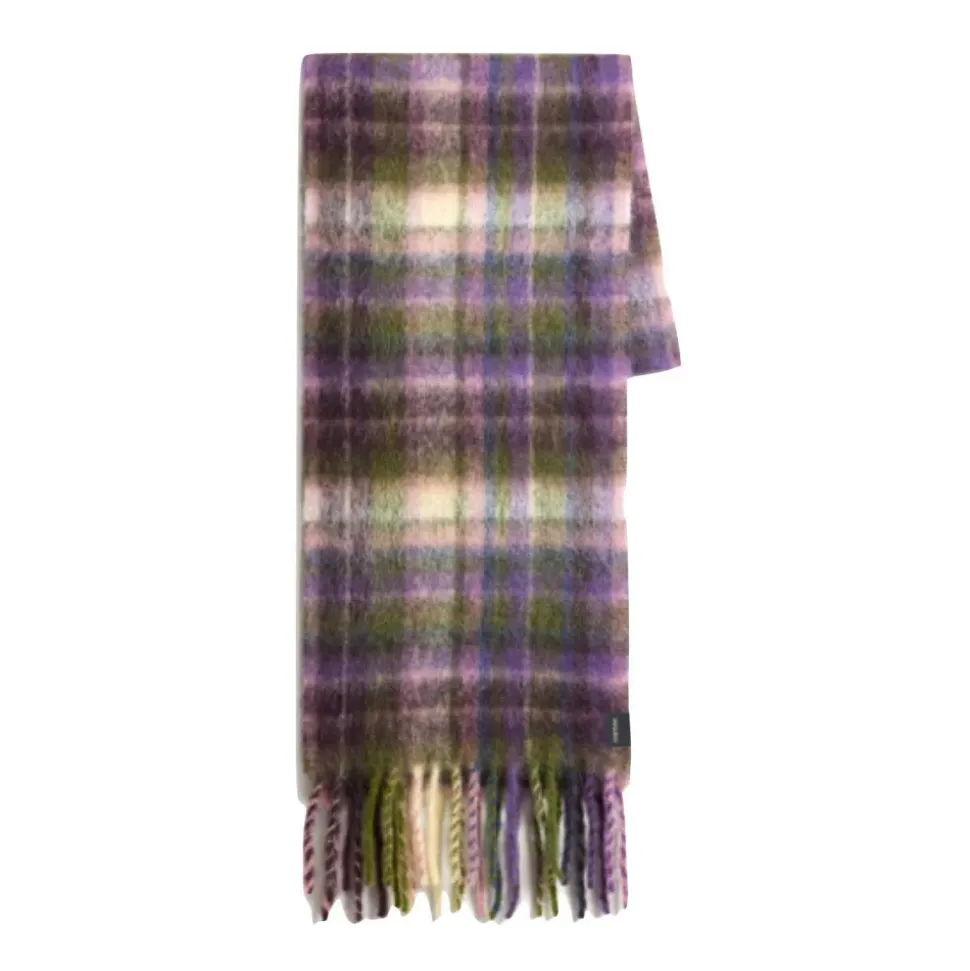 Karierter Mohair-Wollschal