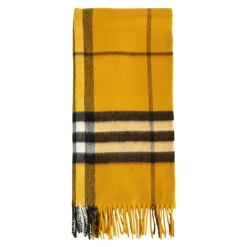Kariertes Cashmere-Schal mit Fransen