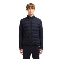 Kaschmir Kurze Daunenjacke Marineblau