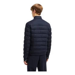 Kaschmir Kurze Daunenjacke Marineblau