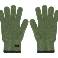 Kaschmirhandschuhe mit gerippten Einsätzen