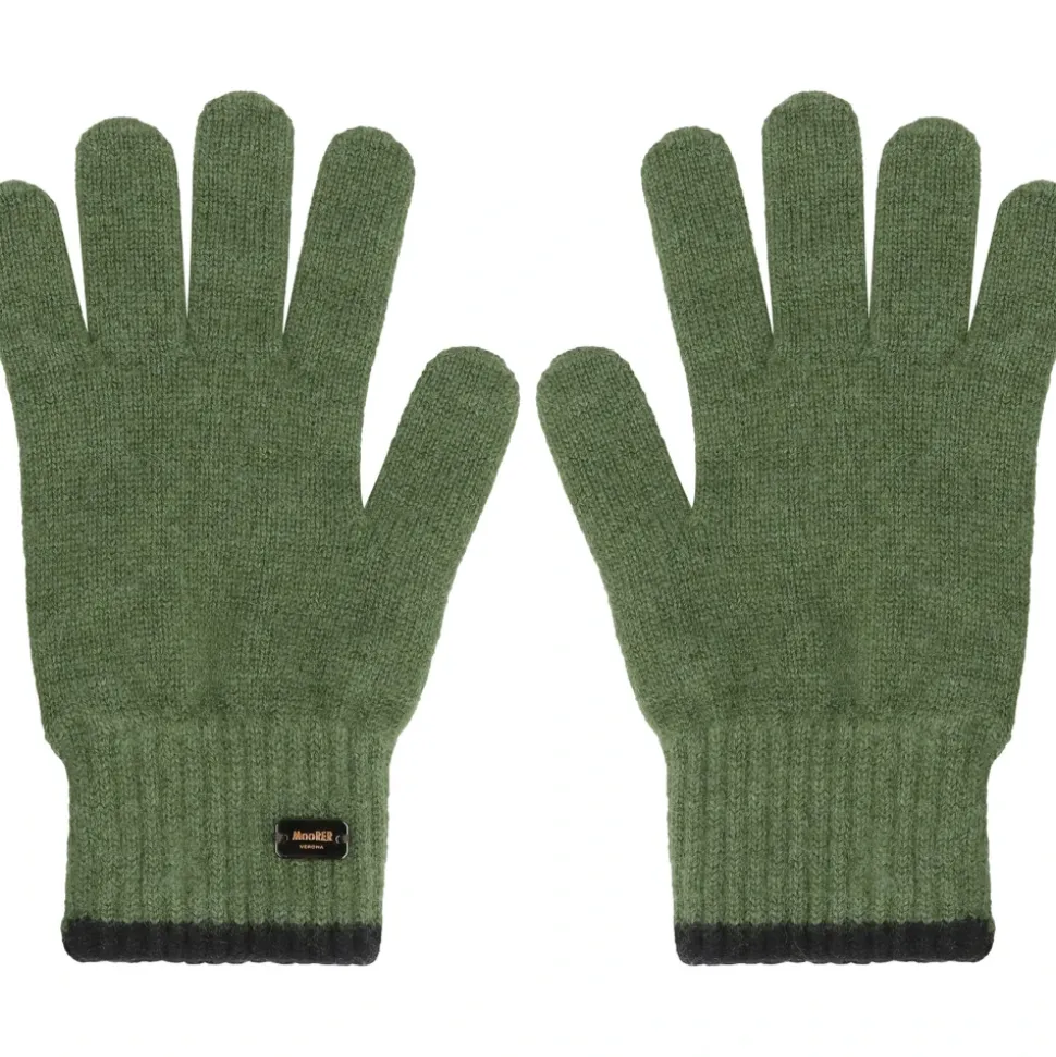Kaschmirhandschuhe mit gerippten Einsätzen