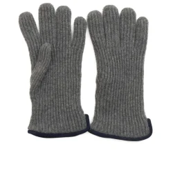Kaschmirhandschuhe mit Nappadetails