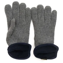 Kaschmirhandschuhe mit Nappadetails